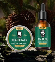 Beard Moisturizer and Oil 2pc Set Cedar and Pine Scent
